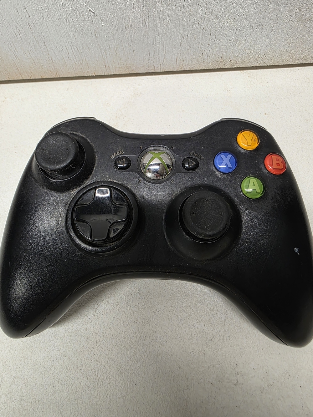 Microsoft Xbox 360 OEM Wireless Controller Black Tested Working w/ Battery Pack